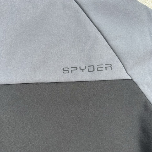 Spyder OMSP175 Men's Full Zip Soft Shell Jacket Polar Size Small Orange Grey - Picture 10 of 10